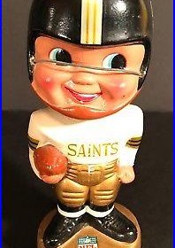 Vintage New Orleans Saints NFL Bobblehead Black Helmet Nice
