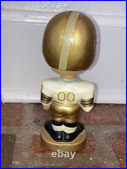 Vintage New Orleans Saints NFL Football Gold Base BOBBLEHEAD 1960's 00 Jersey