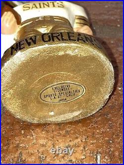 Vintage New Orleans Saints NFL Football Gold Base BOBBLEHEAD 1960's 00 Jersey