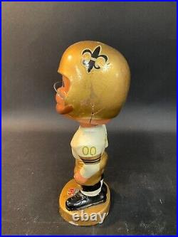 Vintage New Orleans Saints NFL Football Gold Base BOBBLEHEAD 1960's 00 SHARP