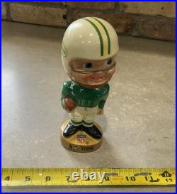 Vintage New York Jets Bobblehead Nodder NFL Football Gold Base Vintage New York Jets Bobblehead Nodder NFL Football Gold Base