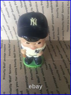 Vintage New York Yankees 1962 Bobblehead Nodder Green Base Made In Japan