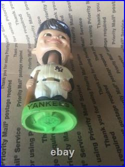 Vintage New York Yankees 1962 Bobblehead Nodder Green Base Made In Japan