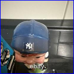 Vintage New York Yankees Bobblehead Nodder With Original Box. Pink Face. Very Rare