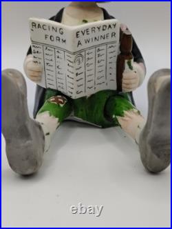Vintage Nodder Gambling Man Homeless Drinking Smoking BobbleHead Japan Plz Read