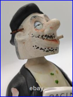 Vintage Nodder Gambling Man Homeless Drinking Smoking BobbleHead Japan Plz Read
