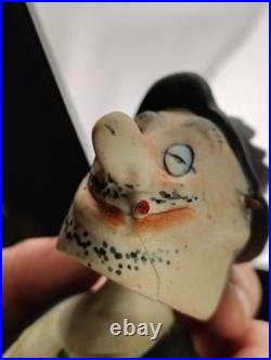 Vintage Nodder Gambling Man Homeless Drinking Smoking BobbleHead Japan Plz Read