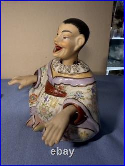 Vintage Nodder With Hand, Head And Tongue Movement-handpainted Marked N In C-6t