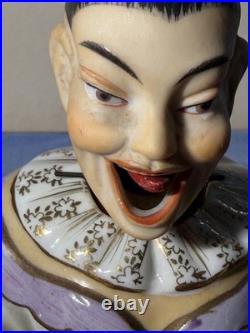 Vintage Nodder With Hand, Head And Tongue Movement-handpainted Marked N In C-6t