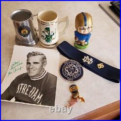 Vintage Notre Dame Bobblehead & other ND memorabilia Lot