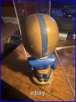 Vintage Notre Dame Round Gold Base BOBBLEHEAD 1967 NCAA Nodder Fighting Irish