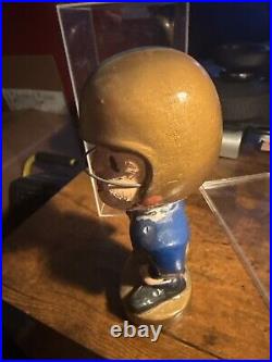 Vintage Notre Dame Round Gold Base BOBBLEHEAD 1967 NCAA Nodder Fighting Irish