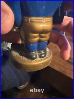 Vintage Notre Dame Round Gold Base BOBBLEHEAD 1967 NCAA Nodder Fighting Irish