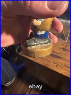 Vintage Notre Dame Round Gold Base BOBBLEHEAD 1967 NCAA Nodder Fighting Irish