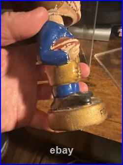 Vintage Notre Dame Round Gold Base BOBBLEHEAD 1967 NCAA Nodder Fighting Irish