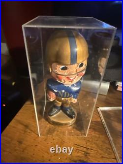 Vintage Notre Dame Round Gold Base BOBBLEHEAD 1967 NCAA Nodder Fighting Irish