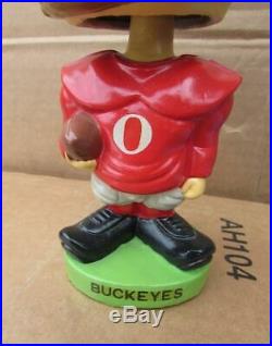 Vintage OSU Ohio State University Football Buckeyes Bobble Head Nodder TOES UP