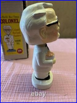 Vintage Original 1960's Colonial Sanders Advertising Bobblehead with Box Vintage Original 1960's Colonial Sanders Advertising Bobblehead with Box