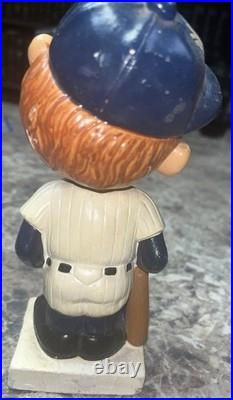 Vintage Original 1960's New York Yankees White Base Bobblehead Nodder Elbows Out