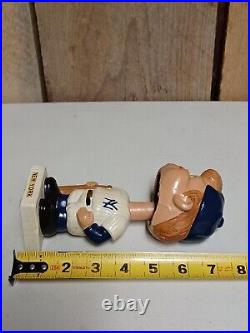 Vintage Original 1960's New York Yankees White Base Bobblehead Nodder Elbows Out