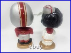 Vintage Original 1960's San Francisco 49ers Kissing Pair Bobblehead Nodder BUF