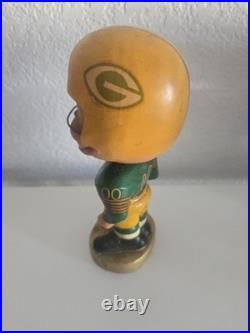 Vintage Original 1965 Green Bay Packers NFL Football Gold Base BOBBLEHEAD Nodder