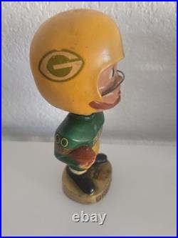 Vintage Original 1965 Green Bay Packers NFL Football Gold Base BOBBLEHEAD Nodder