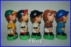 Vintage Original Lot Of 5 7 Bobble Head Dolls A's Angels Giants Padres Royals
