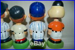 Vintage Original Lot Of 5 Bobble Head Dolls Pirates Yankees Mets Orioles Red Sox