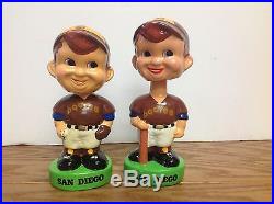 Vintage Original TEI Set of 2 San Diego Padres Bat / Ball + Glove Bobbleheads
