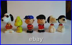 Vintage Peanuts Bobbleheads 4 Handmade In Korea