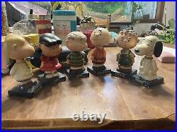 Vintage Peanuts Charlie Brown Bobblehead/Nodder Set Of 6 From JAPAN LEGO 50-60's