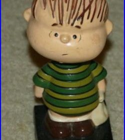 Vintage Peanuts Gang Linus Hi End Nr Mint Bobblehead Nodder Paper Mache Japan