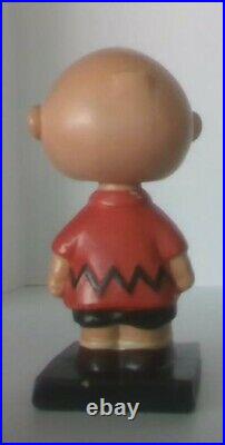 Vintage Peanuts Snoopy Charlie Brown Lego Bobblehead Nice Condition HTF