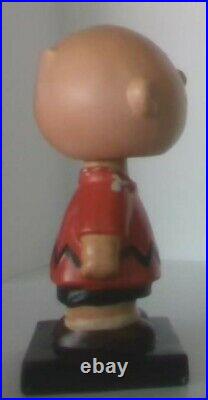 Vintage Peanuts Snoopy Charlie Brown Lego Bobblehead Nice Condition HTF