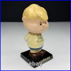 Vintage Peanuts Snoopy Schroeder Bobblehead Figure Nodder Lego Japan