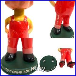 Vintage Pekochan Bobblehead Doll with Cat Eyes Showa Retro Soft Vinyl Toy Minor