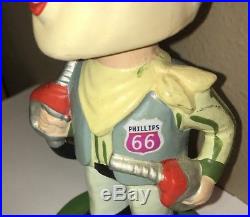 Vintage Phillips 66 Gas Oil Service Man Bobble Head Nodder Toy Japan Advertising
