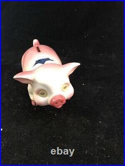 Vintage Pink Pig Nodder Piggie Bank Bobblehead