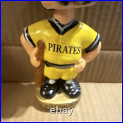 Vintage Pittsburgh Pirates Bobble Head Baseball Figurine Yellow Uniform