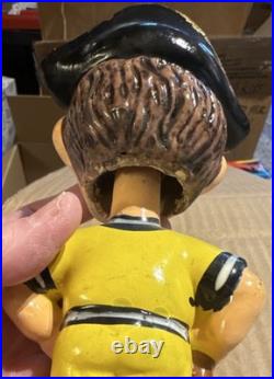 Vintage Pittsburgh Pirates Bobble Head Baseball Figurine Yellow Uniform