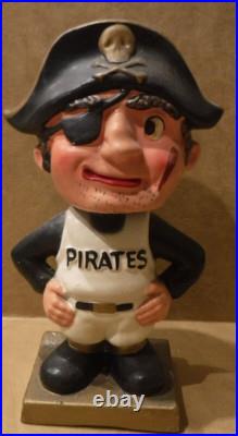 Vintage Pittsburgh Pirates Bobble Head Vintage 1960's Pirates Gold Base Nodder