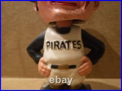 Vintage Pittsburgh Pirates Bobble Head Vintage 1960's Pirates Gold Base Nodder