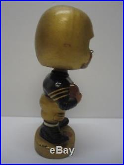 Vintage Pittsburgh Steelers 1962 RARE Football Gold Base Black Face Bobblehead