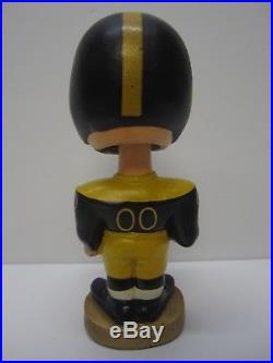 Vintage Pittsburgh Steelers 1965-67 RARE Football Gold Base Bobblehead Nodder
