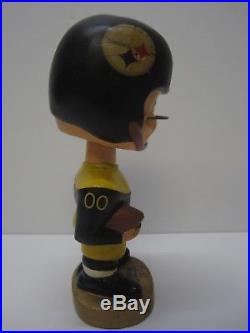 Vintage Pittsburgh Steelers 1965-67 RARE Football Gold Base Bobblehead Nodder