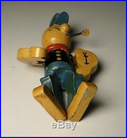 Vintage Popeye 1940 Wooden Bobble Head / Nodder King Feature Line Mar Toy Japan