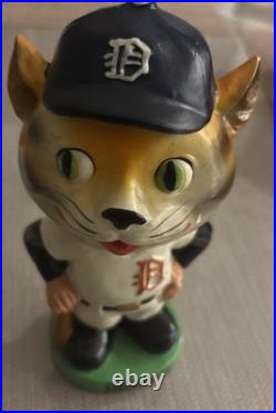 Vintage RARE Baseball Detroit Tigers Mascot Bobble Hard Nodder Green Base 1962