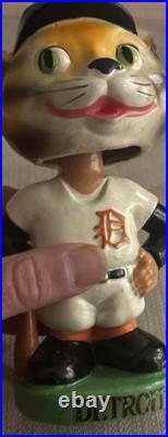 Vintage RARE Baseball Detroit Tigers Mascot Bobble Hard Nodder Green Base 1962