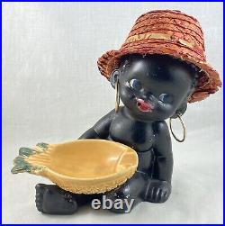 Vintage Retro Ceramic Barsony Boy Ashtray Like Bobble Head Money Box Rare